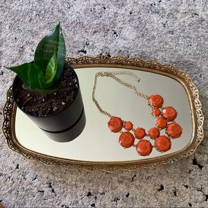 Chunky Orange Stone Statement Necklace ✨